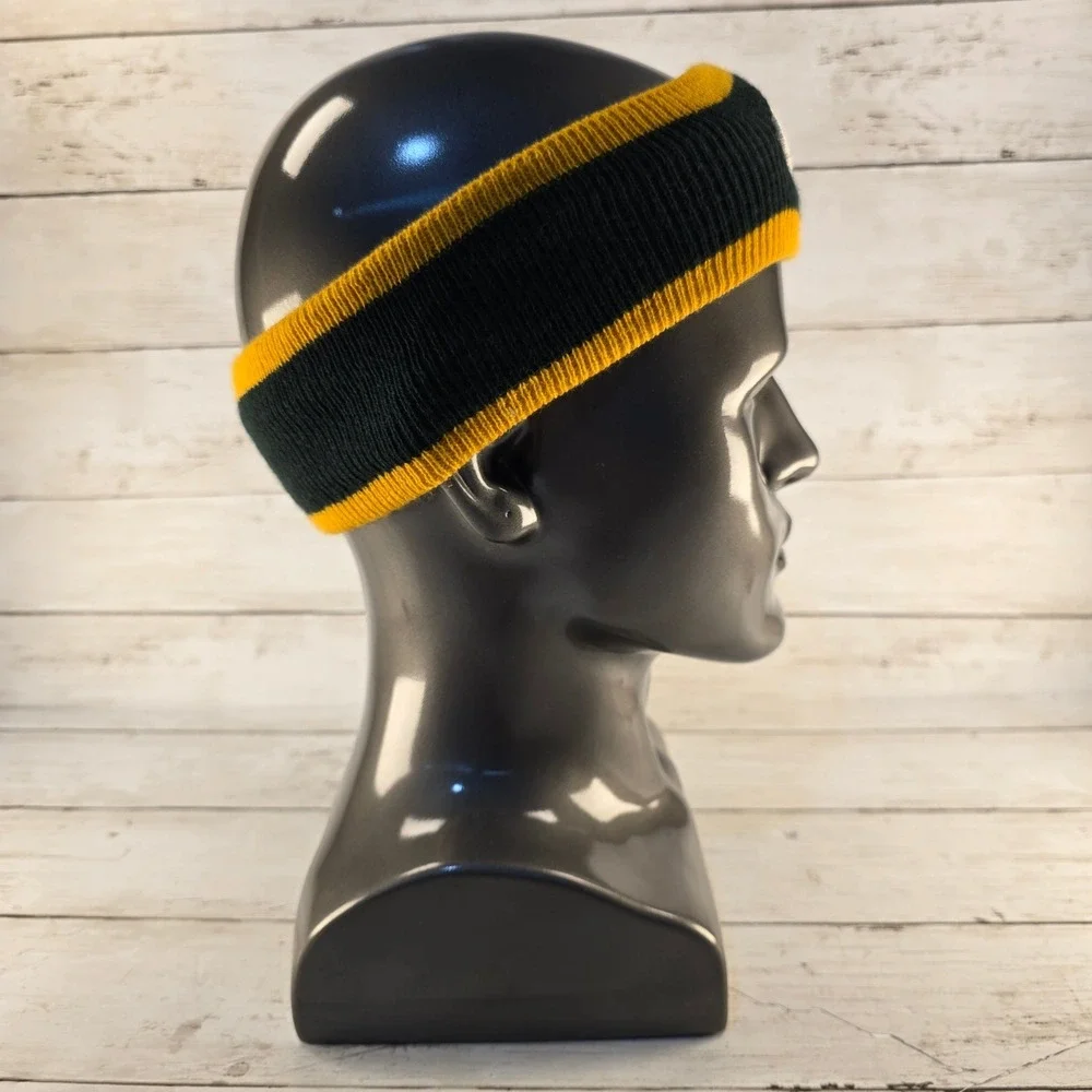 Green Bay Packers Knit Headband Ear Warmer Green Gold NFL Football Logo